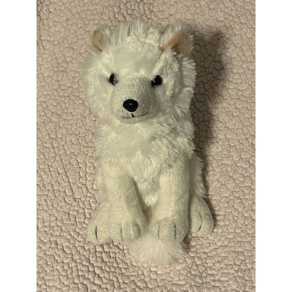Unipak White Wolf Plush 10” Stuffed Arctic Animal Fox Dog 2011